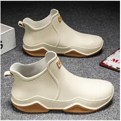 TIOZONEY - Botas de Agua Hombre-Beige