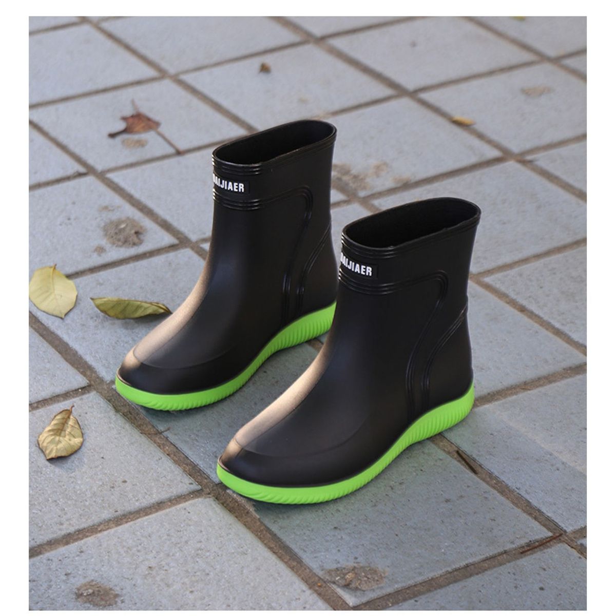 TIOZONEY - Botas de Agua Hombre-Verde