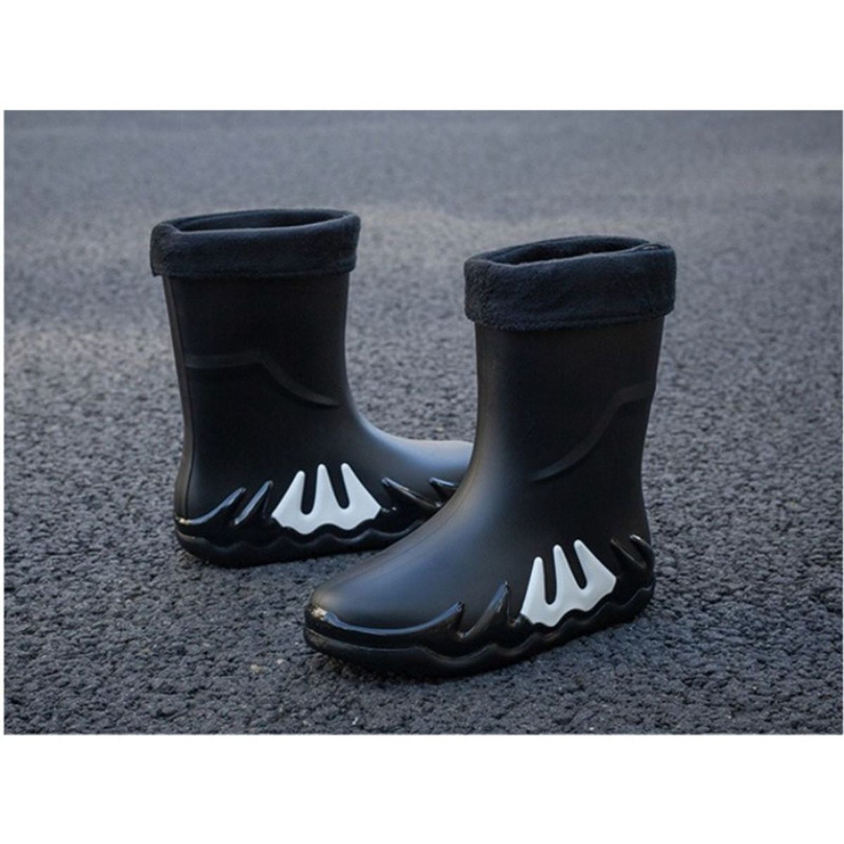 TIOZONEY - Botas de Agua Hombre-Negro