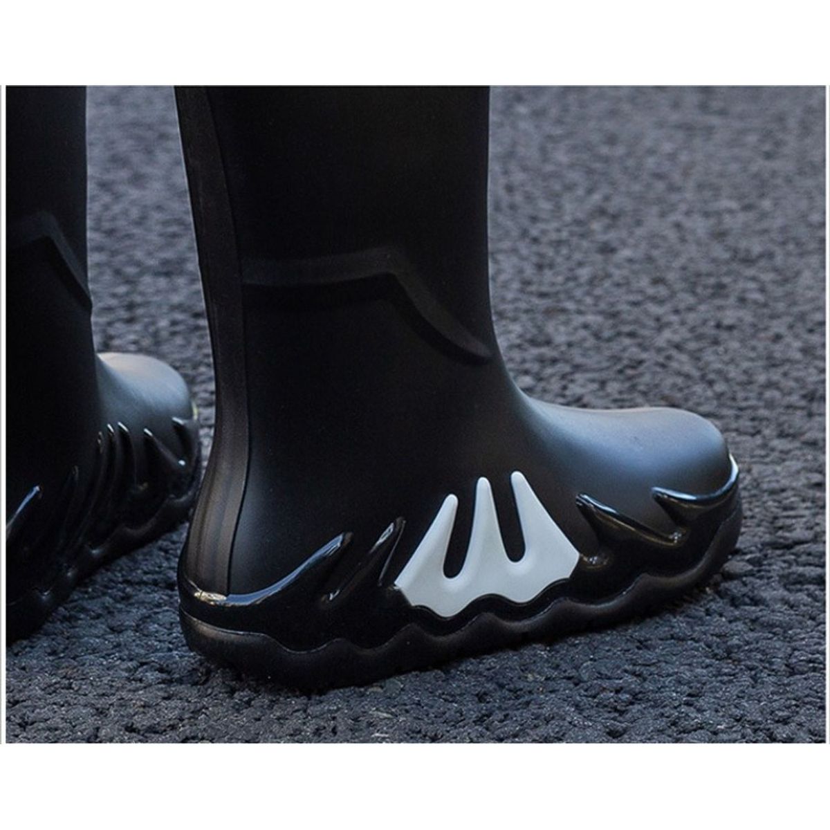 TIOZONEY - Botas de Agua Hombre-Rojo