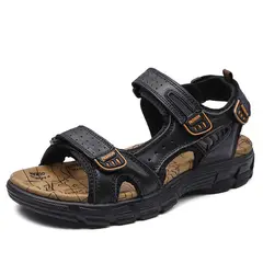 TIOZONEY - Sandalias abiertas para hombre-Negro