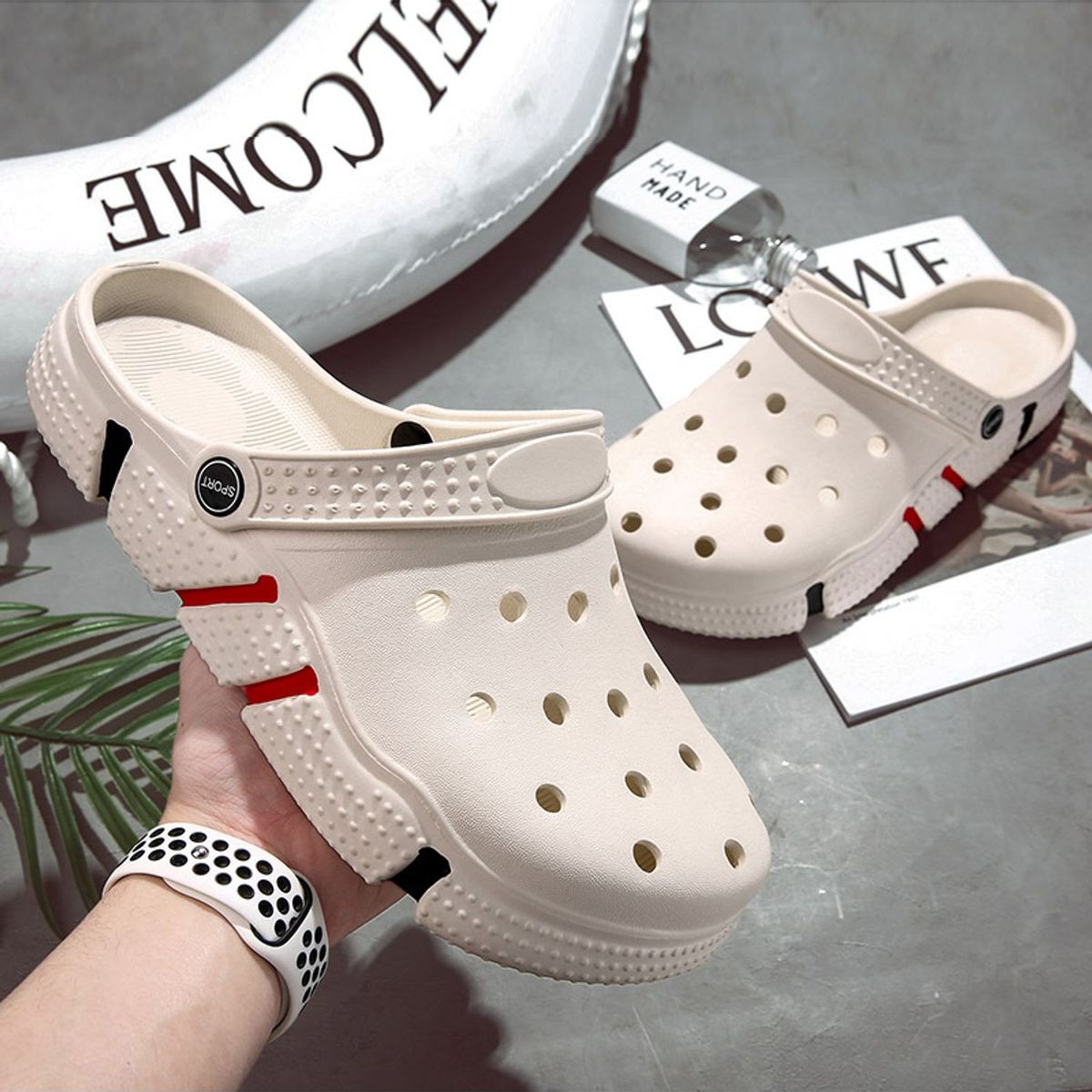 TIOZONEY - Sandalias para hombre -Beige