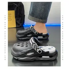 TIOZONEY - Sandalias para hombre -Negro