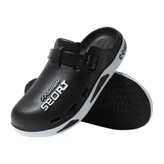 TIOZONEY - Sandalias para hombre -Negro