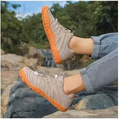TIOZONEY - Zapatos de montaña antideslizantes para exteriores-Café