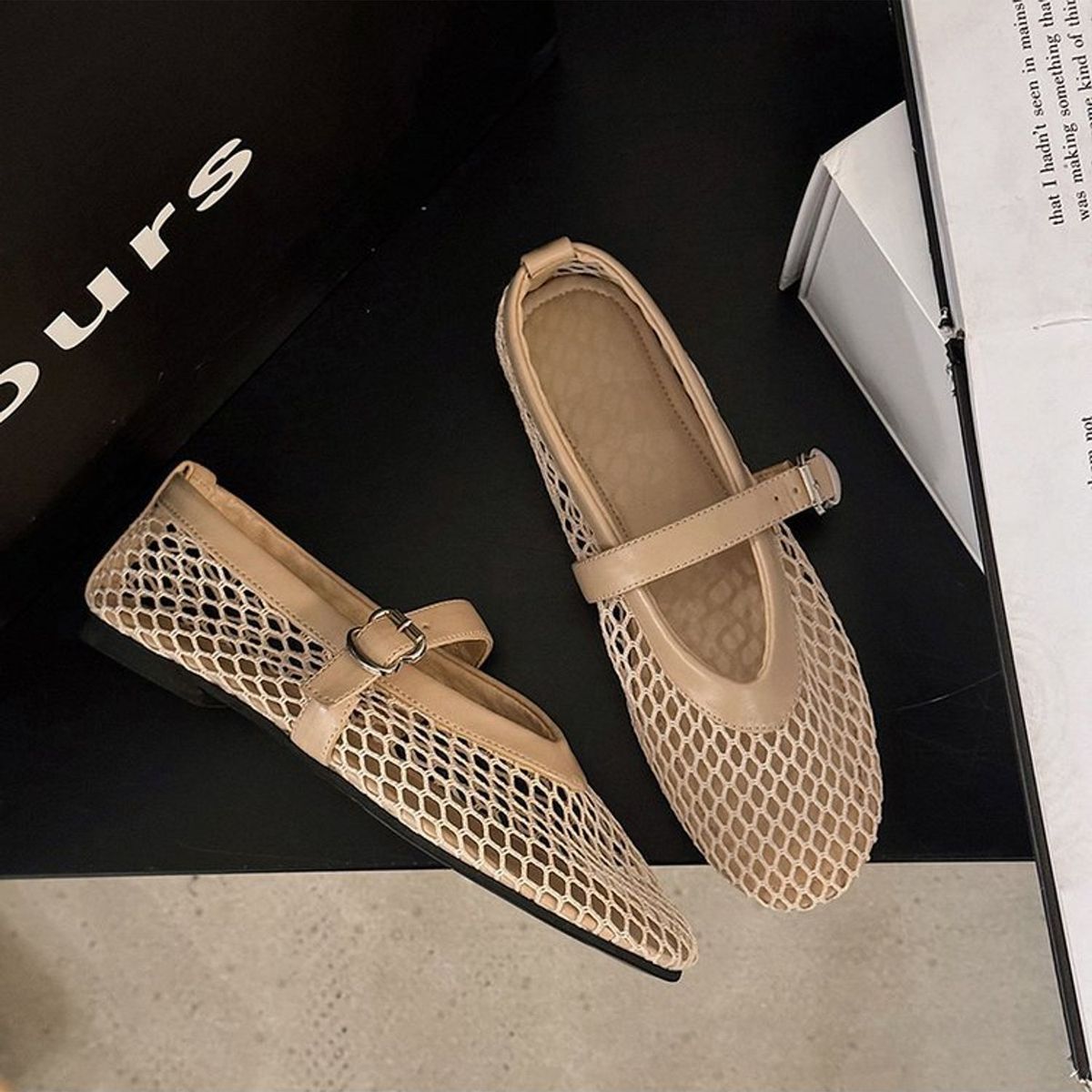 TIOZONEY - Sandalias de mujer con parte superior de malla