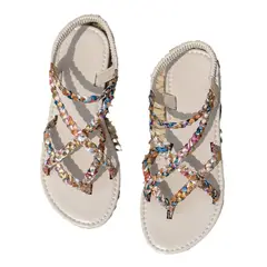 TIOZONEY - Sandalias planas para mujer