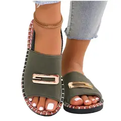 TIOZONEY - Sandalias planas para mujer