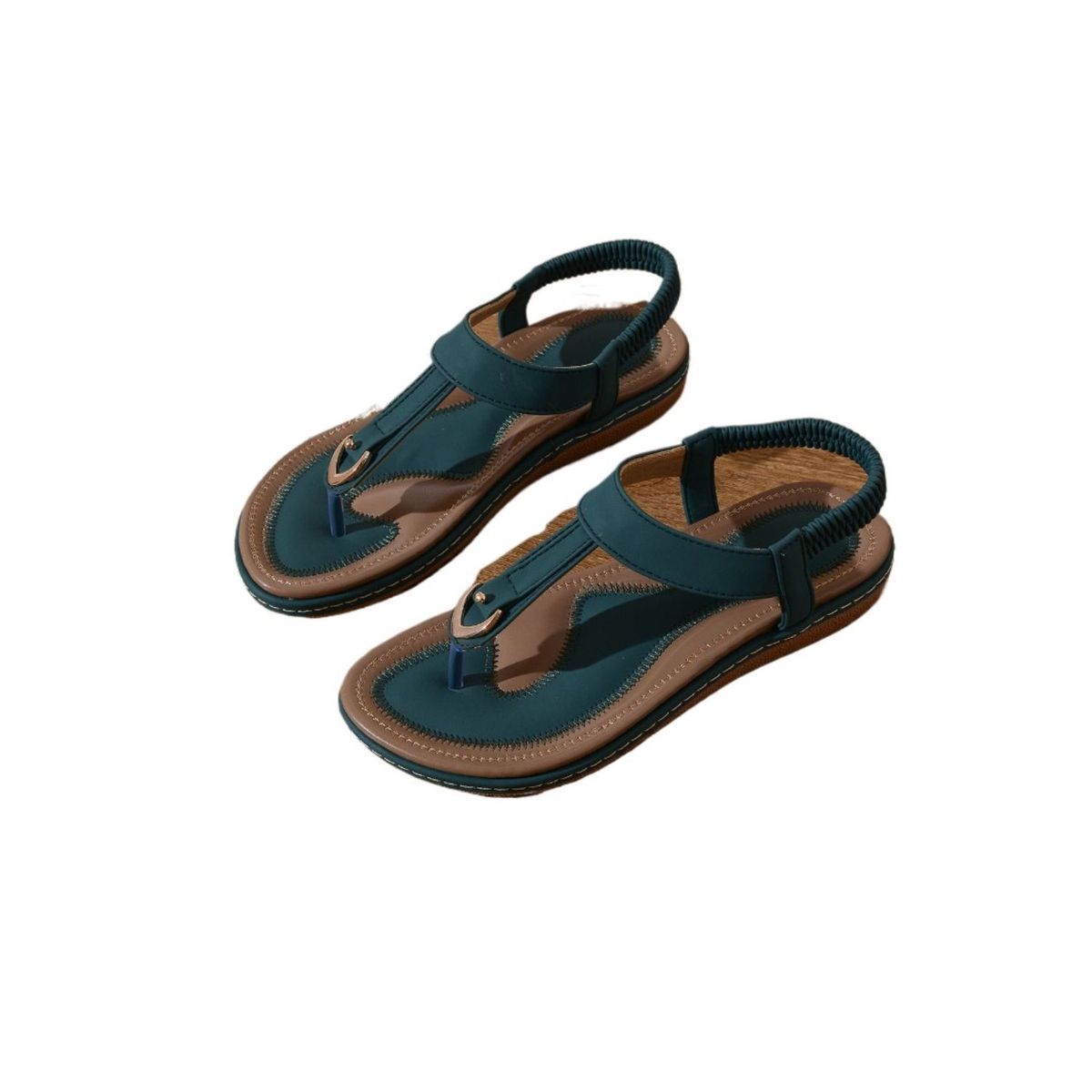 TIOZONEY - Sandalias planas con suela blanda