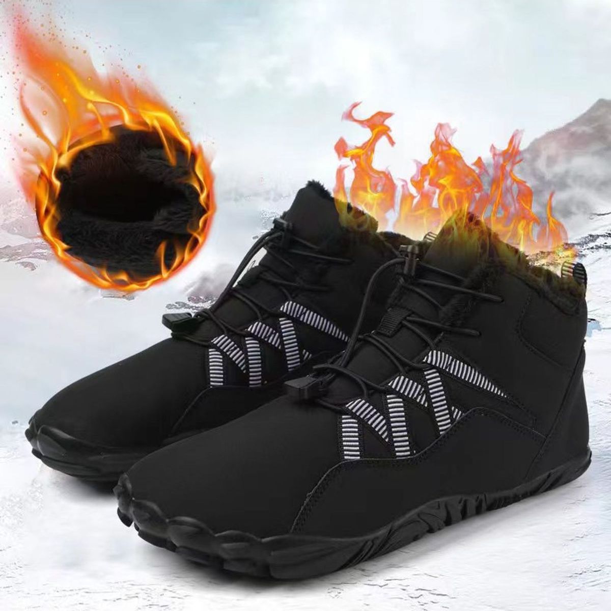 TIOZONEY - Zapatos de hombre para actividades al aire libre-Negro