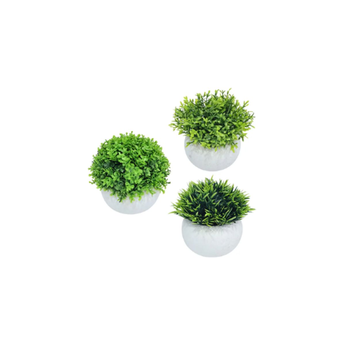 GENERICO - Set 6 Maceta Artificiales Planta Arbusto 9cm