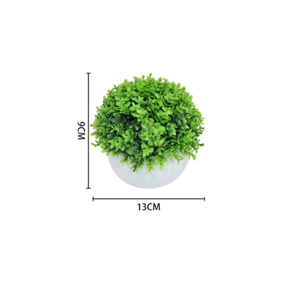 GENERICO - Set 6 Maceta Artificiales Planta Arbusto 9cm