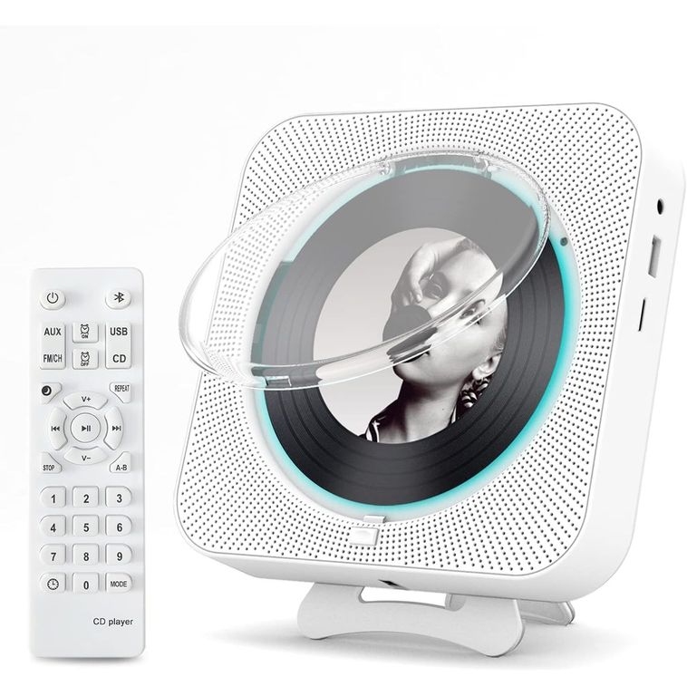 TIOZONEY Reproductor de CD Bluetooth Pantalla LED