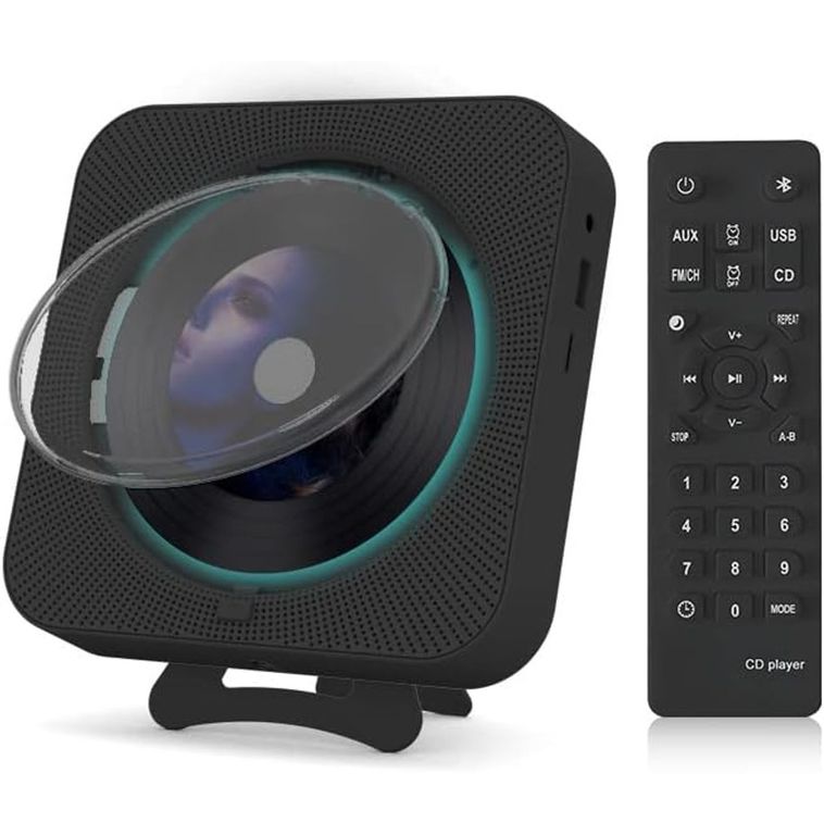 TIOZONEY Reproductor de CD Bluetooth Pantalla LED