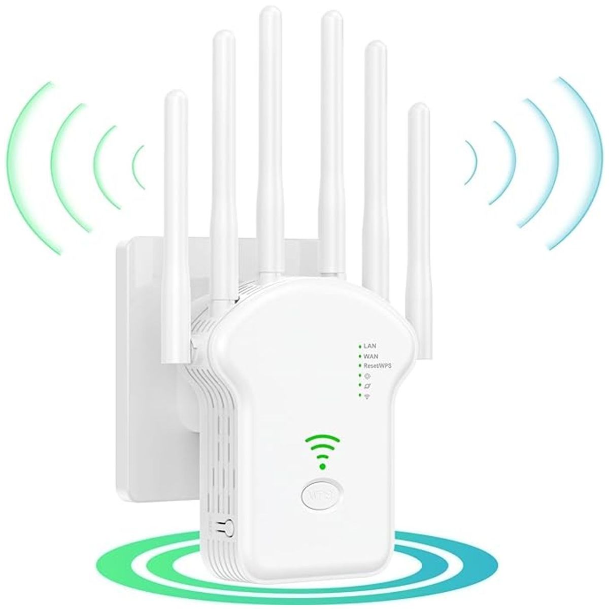 TIOZONEY - WIFI Signal Booster 6 Antenas Blanco