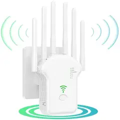 TIOZONEY - WIFI Signal Booster 6 Antenas Blanco