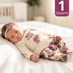 JUMP KIDS - Conjunto Buzo Pantalón Polerón Algodón White Rabbit Bebé Niña