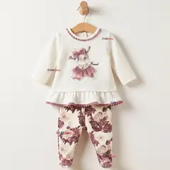 JUMP KIDS - Conjunto Buzo Pantalón Polerón Algodón White Rabbit Bebé Niña