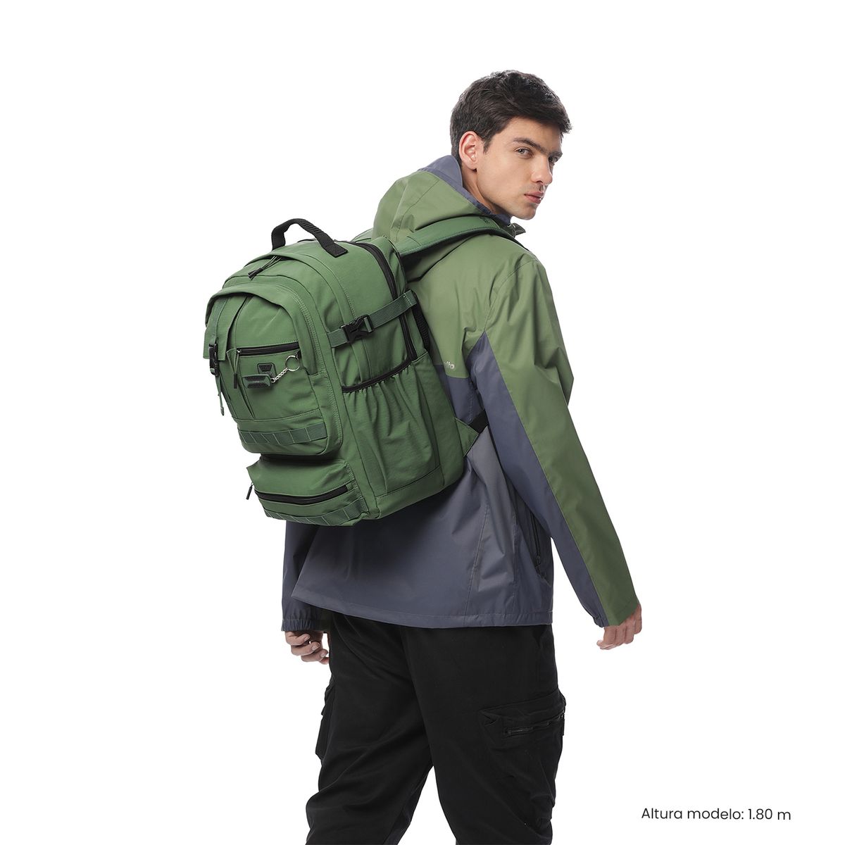 TOTTO - Mochila Porta PC 15.4 para Hombre Spa Verde