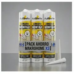 FULLSELLO - 3 Unid Adhesivo Montaje Pintable Secado Rapido