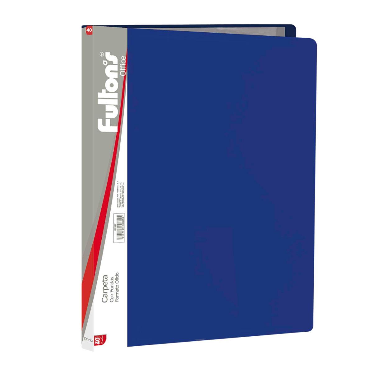 SELLOFFICE - Carpeta Archivadora Tamaño Oficio Con 40 Fundas Transparente