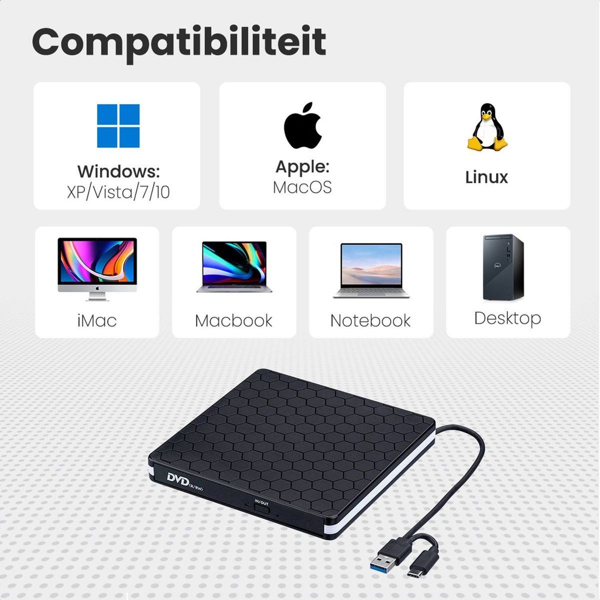TIOZONEY - Grabadora externa usb30 HD DVD