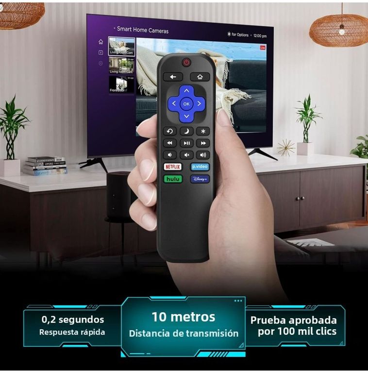 TIOZONEY Control remoto compatible con Roku-TV