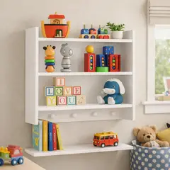 SPACE HOME - Biblioteca Infantil Montessori Blanca Compacta Y Funcional