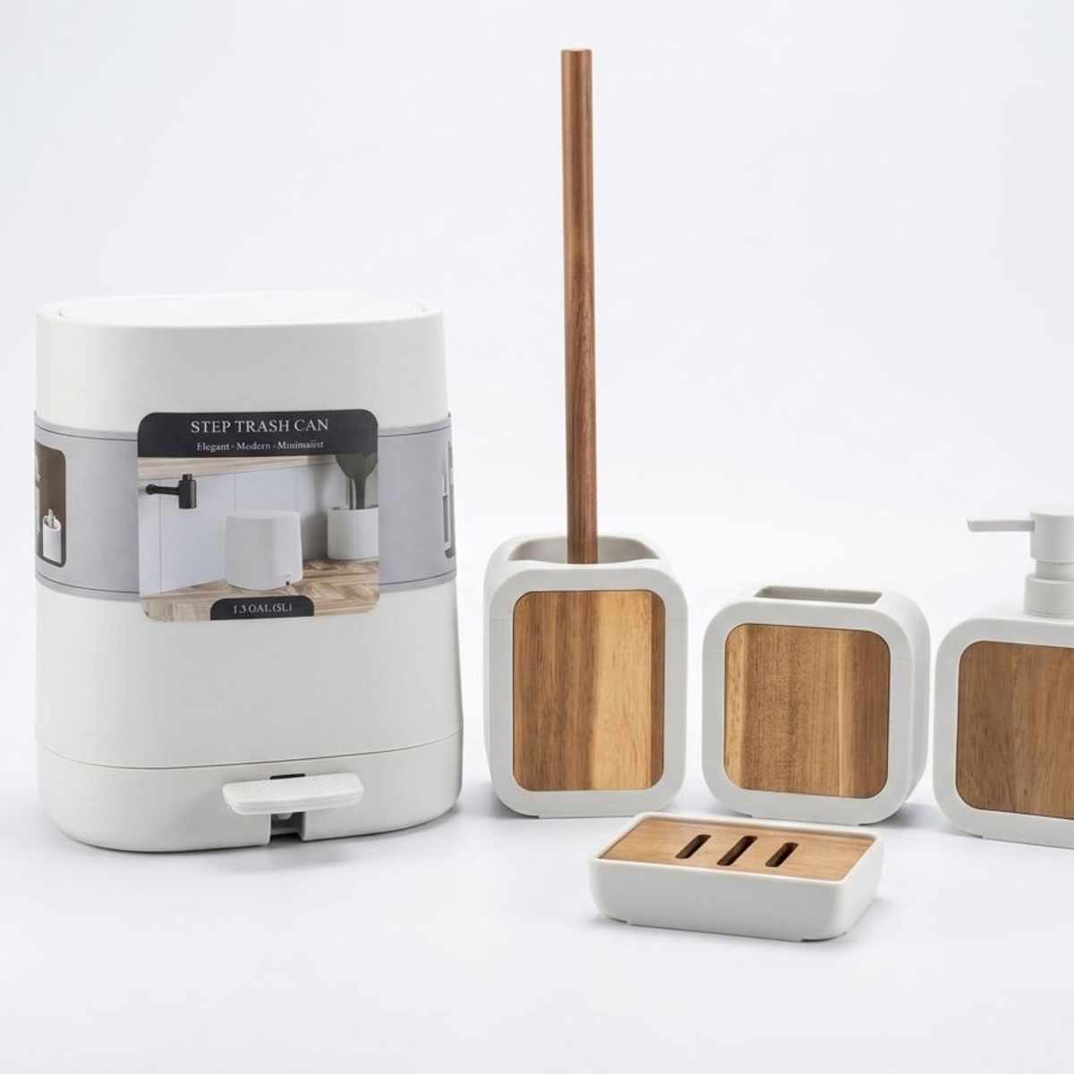 WAKESHOME - Juego de Accesorios para Baño Set de 5 Piezas