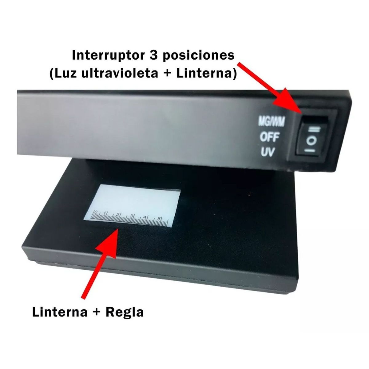 TIOZONEY - Detector De Billetes Falsos Luz Ultravioleta Maquina
