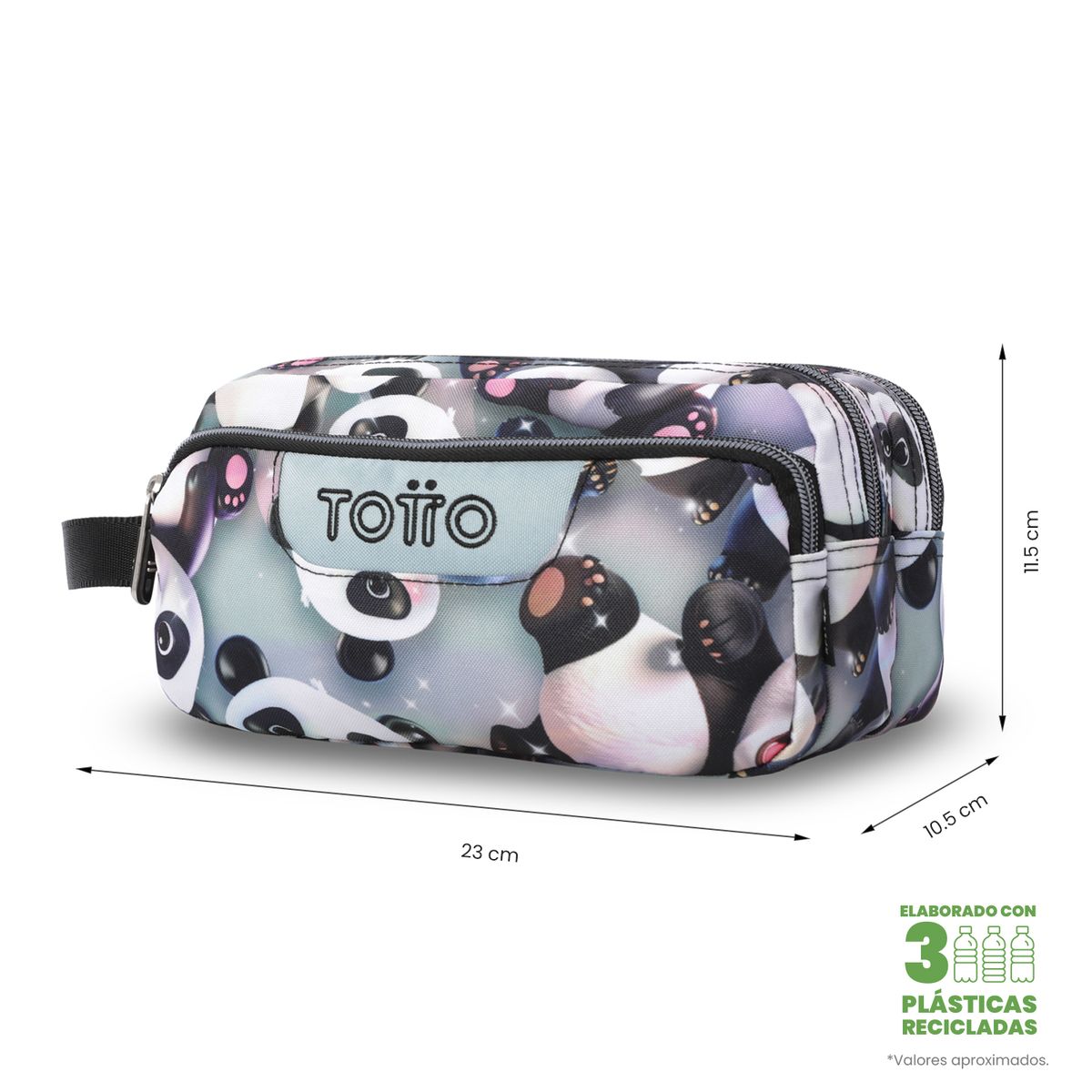 TOTTO - Estuche Multiuso Agapec Grande Gris Niña