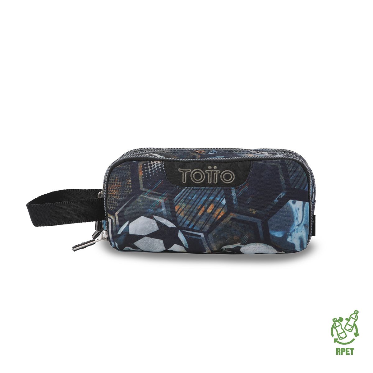 TOTTO - Estuche Escolar Mediana para Hombre Cinta Pro Negra