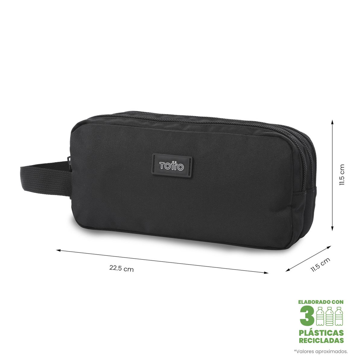 TOTTO - Estuche Multiuso Trik Grande Negra