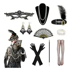 GENERICO - Set disfraz fiesta de gatsby 9unds para mujer