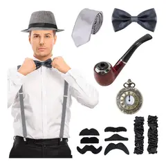GENERICO - Set disfraz fiesta de gatsby 14 unds para hombre
