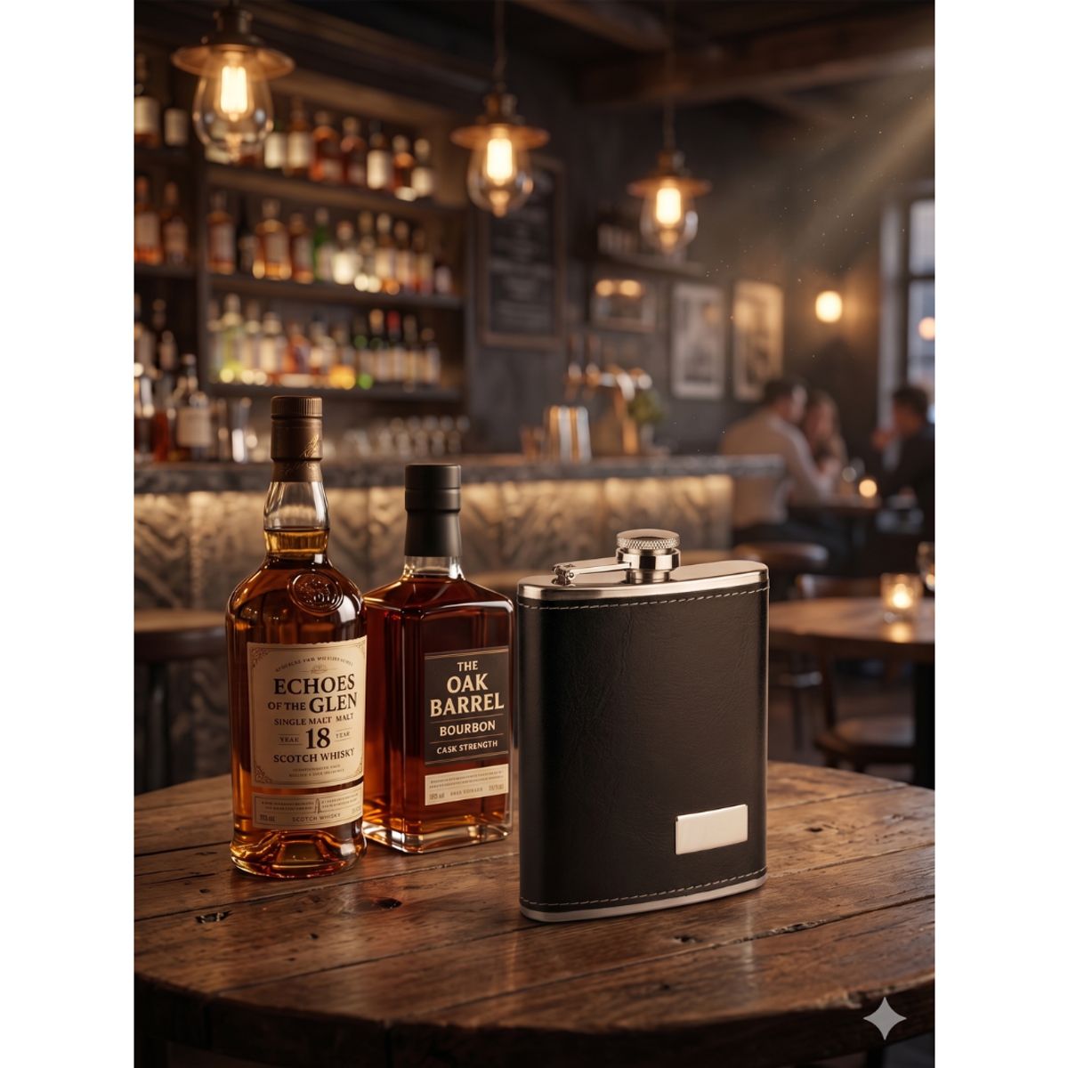 GENERICO - Petaca Whisky 8Oz Licorera para Regalo Ecocuero