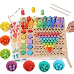 GENERICO - Juego Educativo Madera Números Colores Niños Didáctico