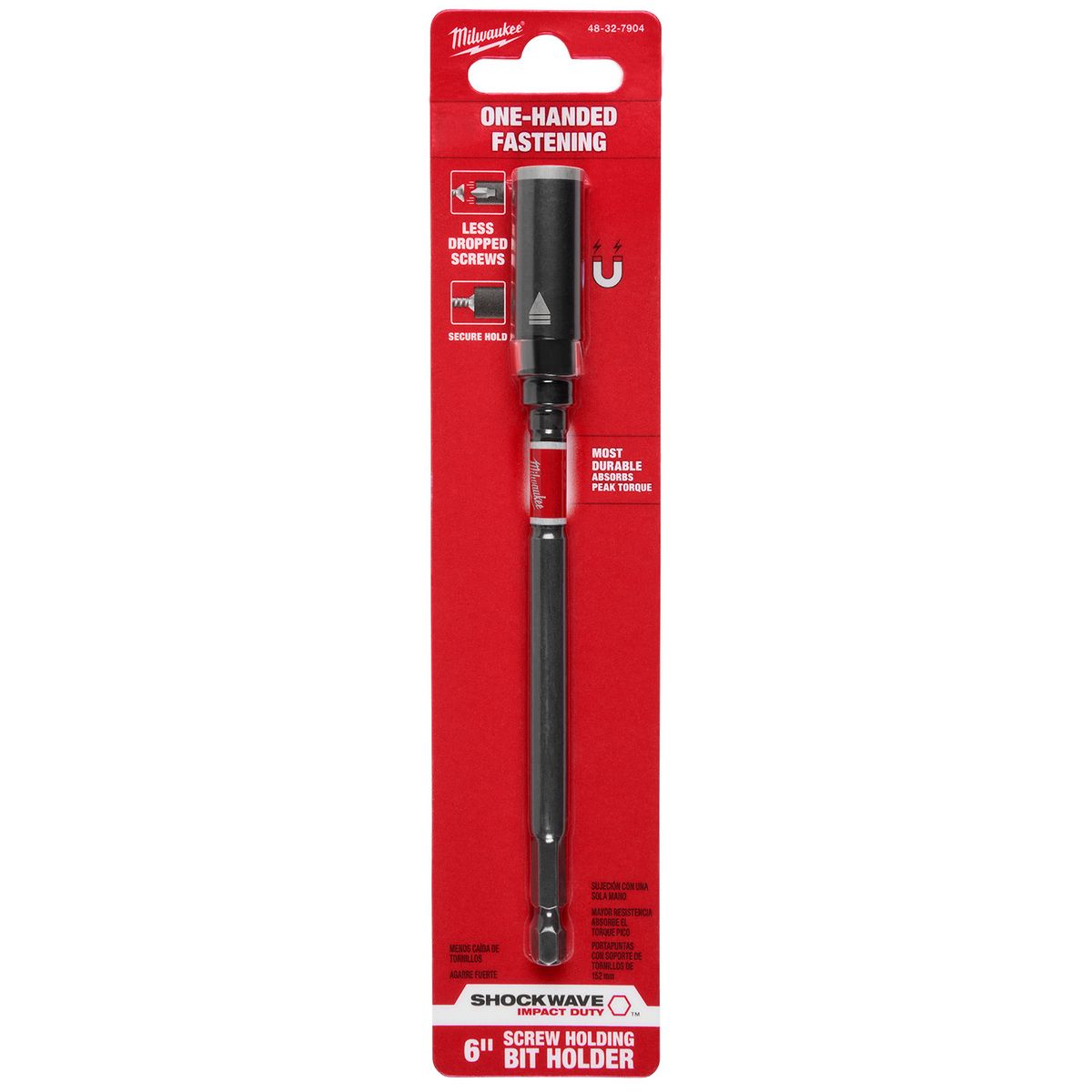 MILWAUKEE - Porta Puntas Extensión Magnética De Impacto 15 cm Milwaukee 48-32-7904