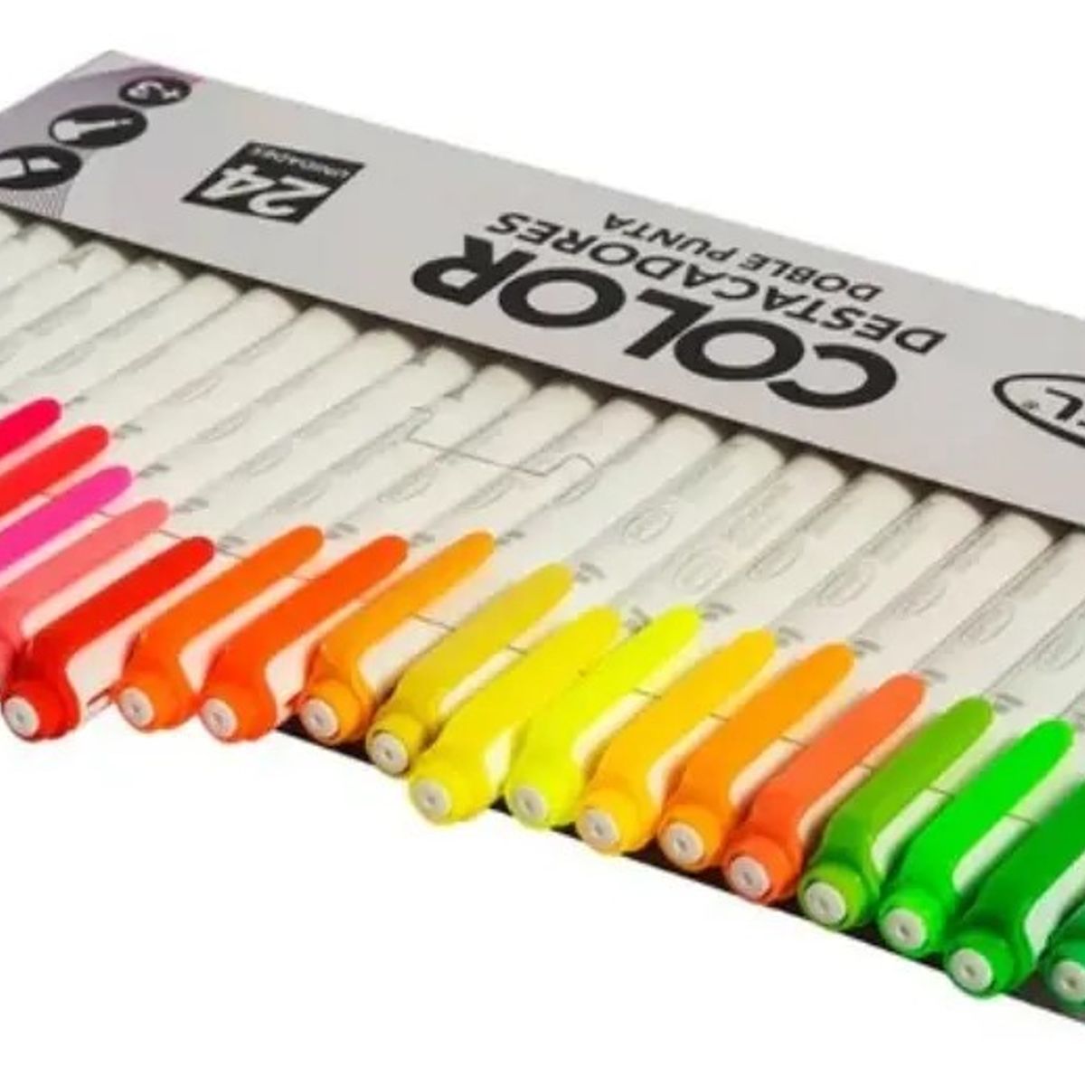 ARTEL - Destacadores Doble Punta Biselada Y Fina 24 Colores Artel