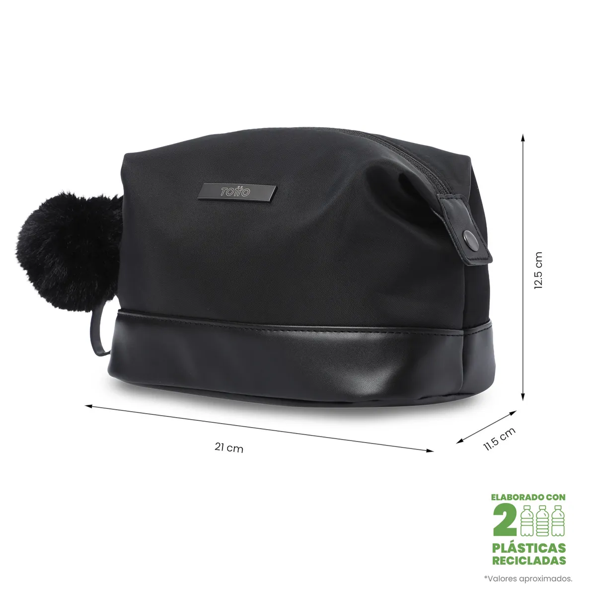 TOTTO - Cosmetiquero Multiuso Adelaide Grande Negra