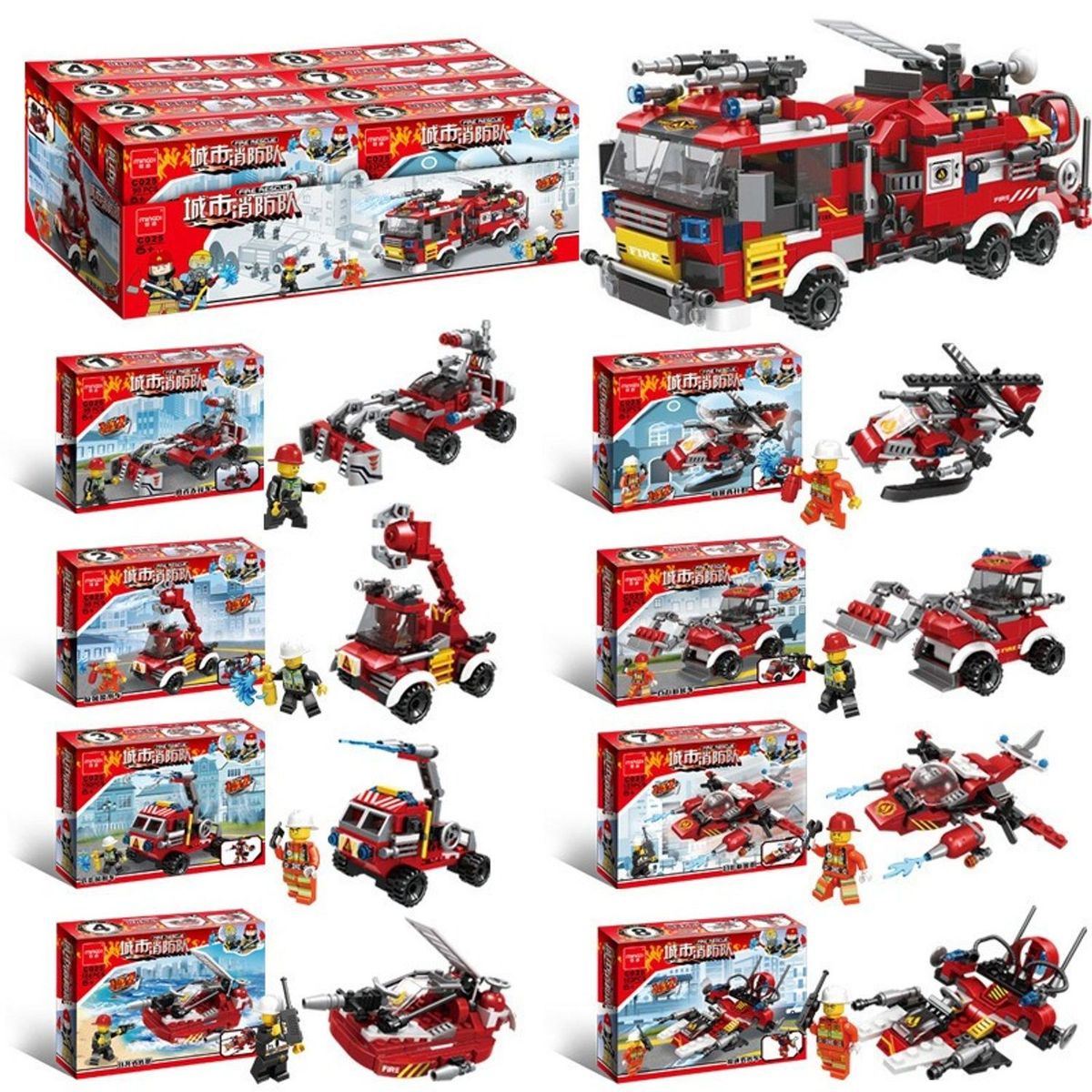 TIOZONEY - Juguete Para Niños Camión de Bomberos Armable