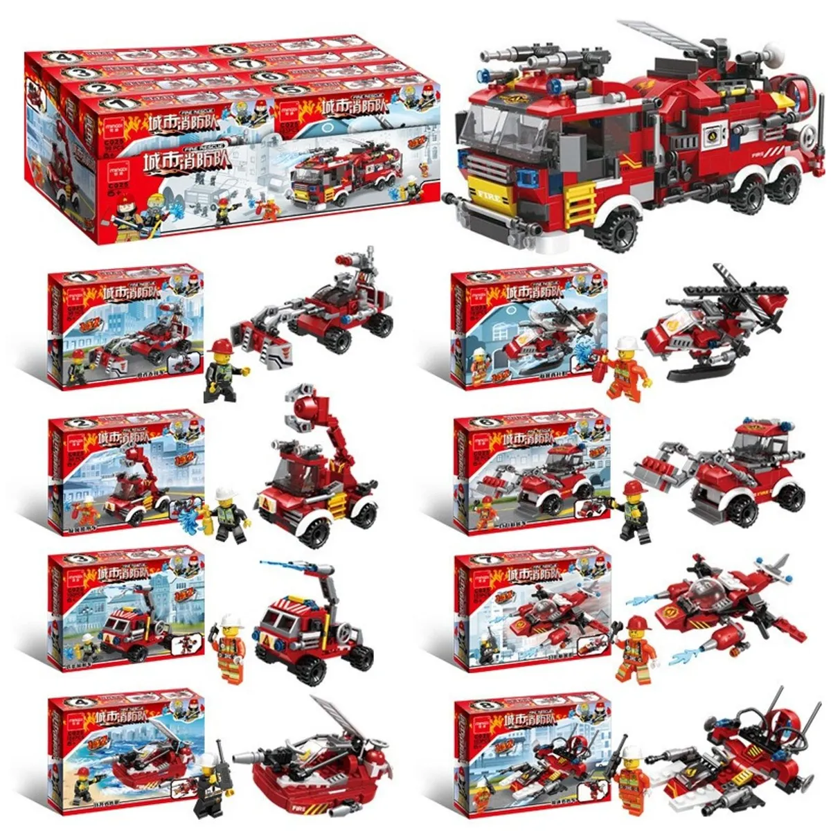 TIOZONEY - Juguete Para Niños Camión de Bomberos Armable