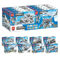 TIOZONEY - Juguete Para Niños Set de Armado Militar Gris Armables