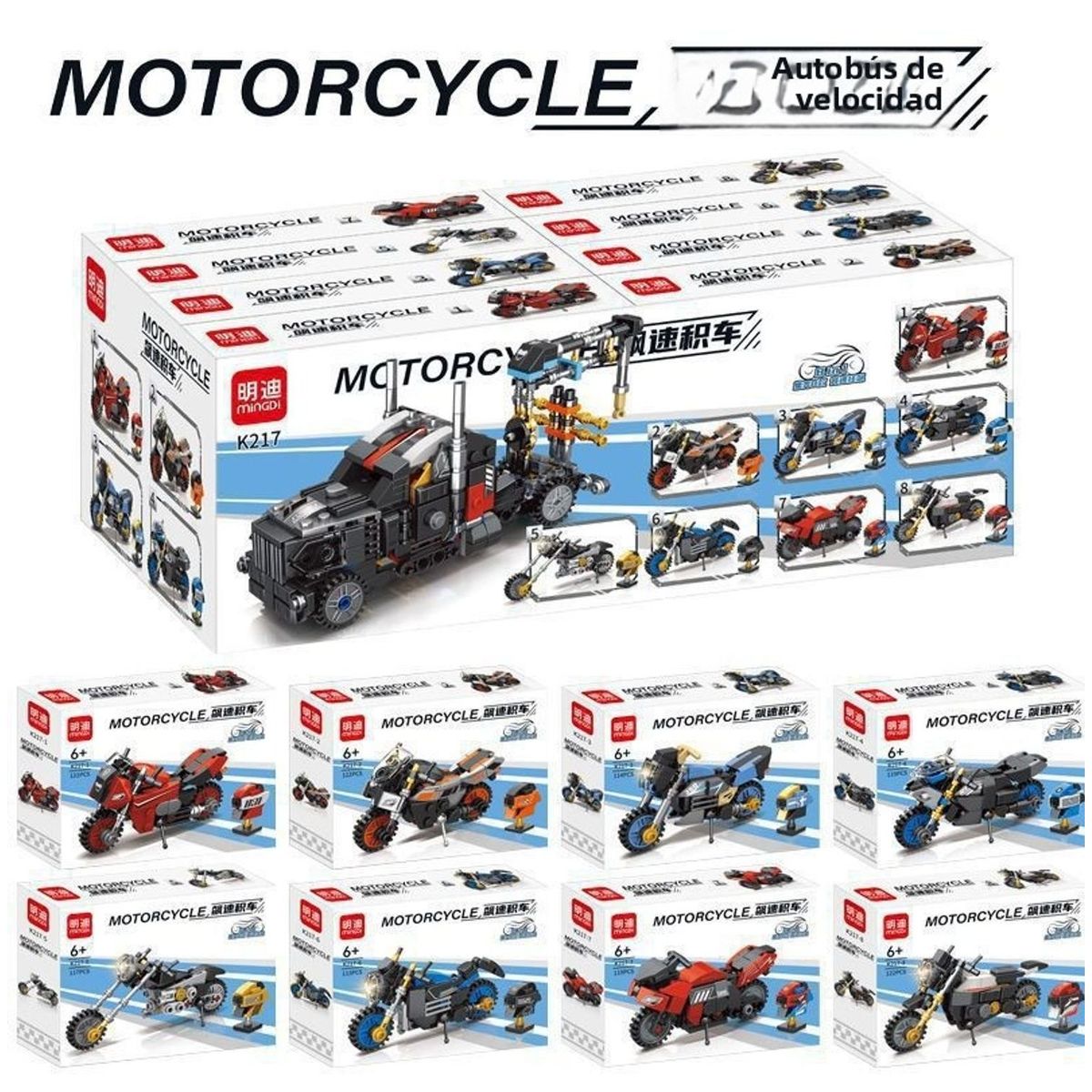 TIOZONEY - Juguete Para Niños Set de Motos Armables