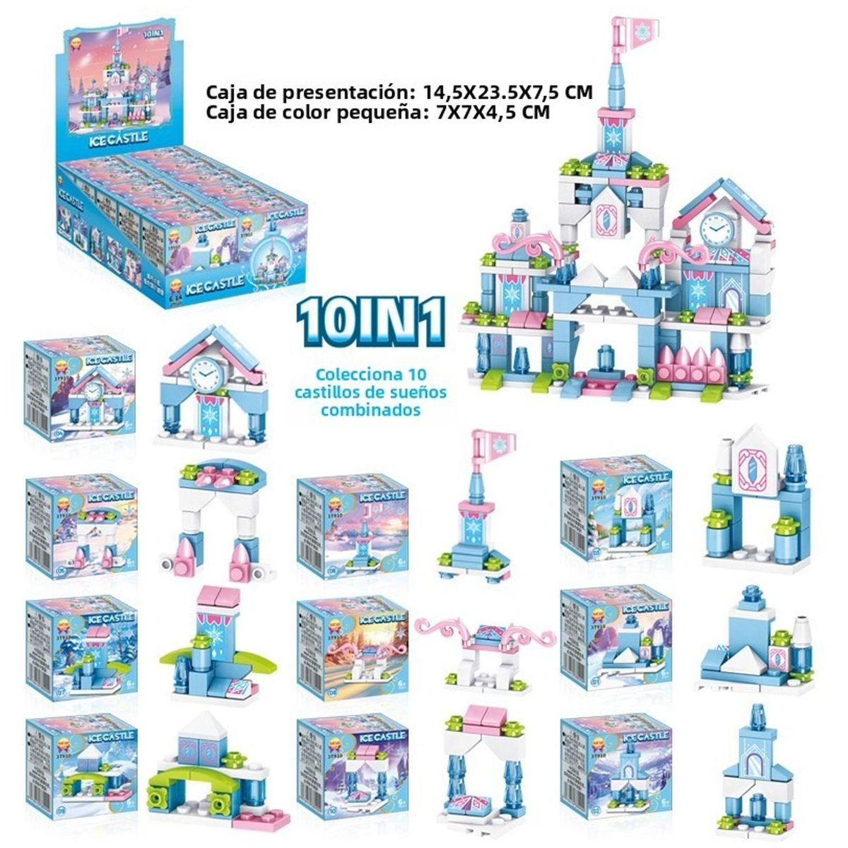 TIOZONEY - Juguete Para Niños Set de Castillos Armables