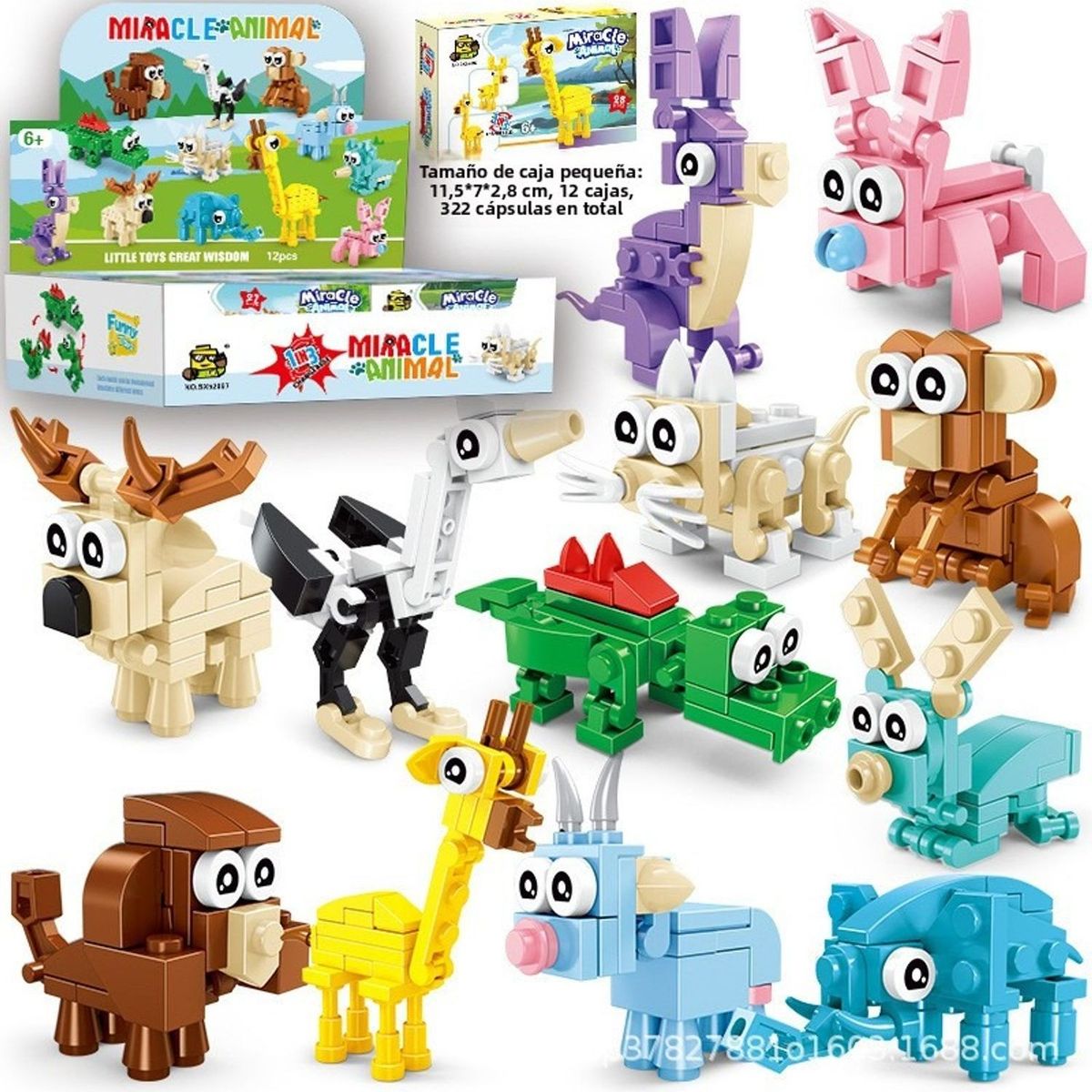 TIOZONEY - Juguete Para Niños Set de Animales Milagrosos Armables