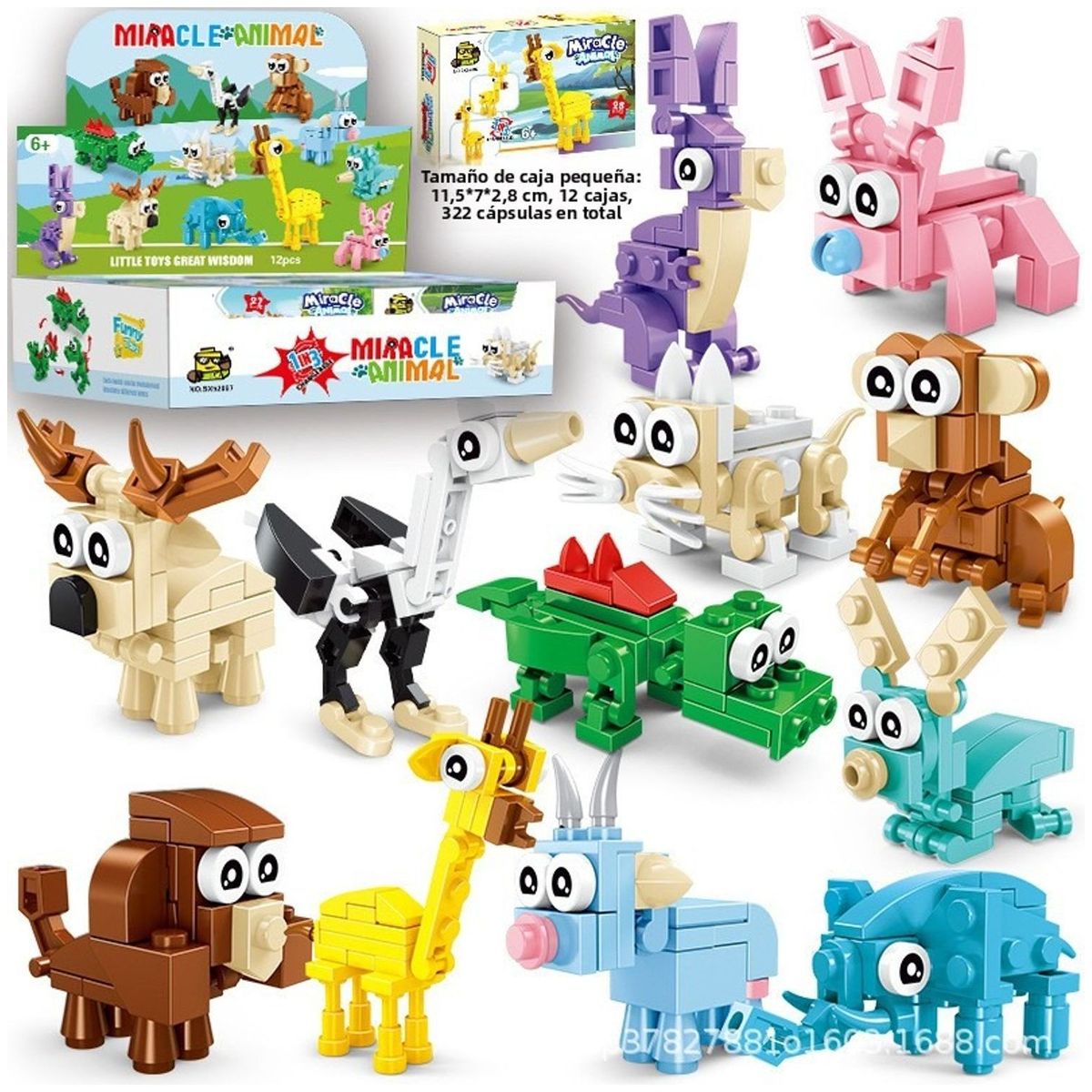 TIOZONEY - Juguete Para Niños Set de Animales Milagrosos Armables