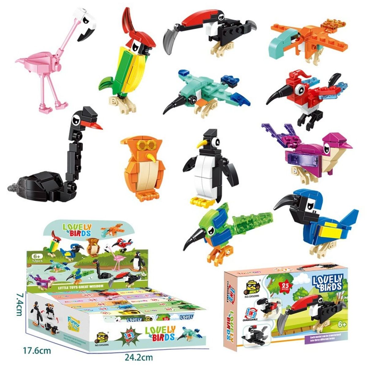 TIOZONEY - Juguete Para Niños Set Pajaros Armables