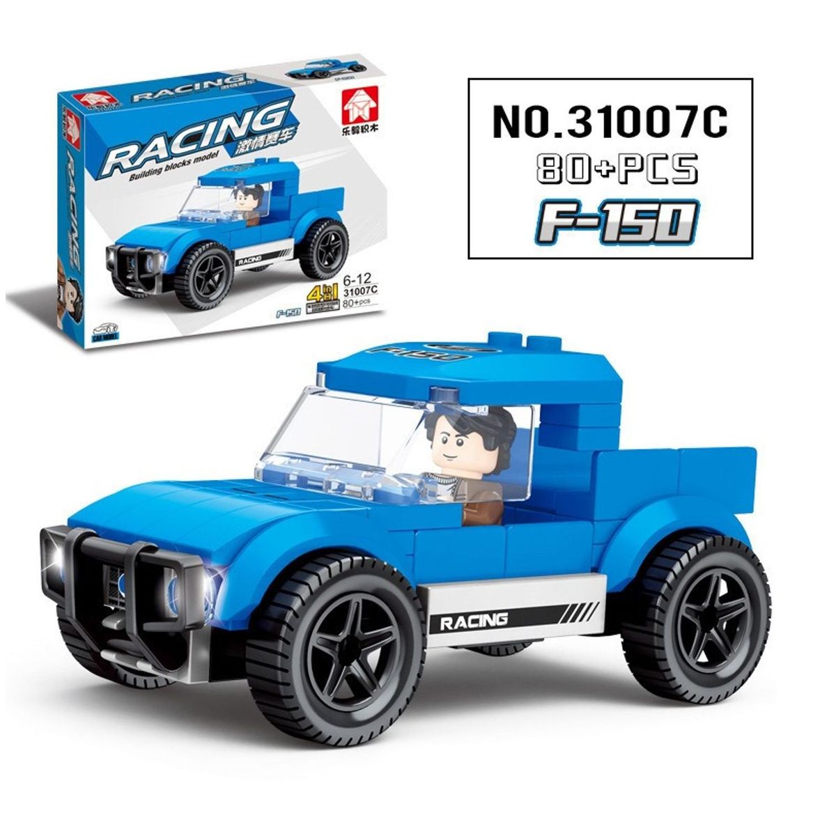 TIOZONEY - Juguete Para Niños Camioneta Azul Armable