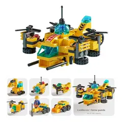 TIOZONEY - Juguete Para Niños 6 en 1 Helicóptero Armable